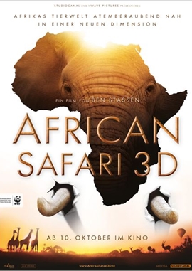 African Safari 3D – deutsches Filmplakat – Film-Poster Kino-Plakat deutsch