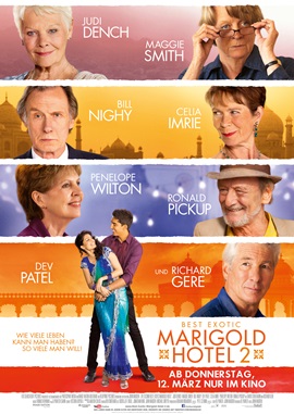 Best Exotic Marigold Hotel 2 – deutsches Filmplakat – Film-Poster Kino-Plakat deutsch