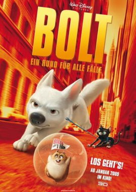 Bolt &ndash; Ein Hund f&uuml;r alle F&auml;lle &ndash; deutsches Filmplakat &ndash; Film-Poster Kino-Plakat deutsch