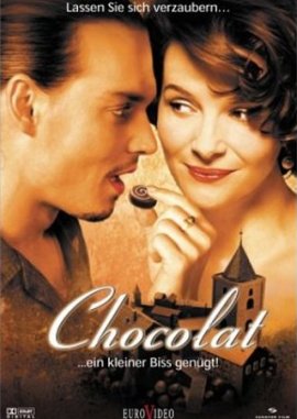 Chocolat ... ein kleiner Biss genügt – Nach dem gleichnamigen Roman von Joanne Harris – Johnny Depp, Juliette Binoche, Carrie-Anne Moss, Alfred Molina, Judi Dench, Lena Olin – Lasse Hallström – Joanne Harris – Filme, Kino, DVDs Kinofilm Romantik-Comedydrama – Charts, Bestenlisten, Top 10, Hitlisten, Chartlisten, Bestseller-Rankings