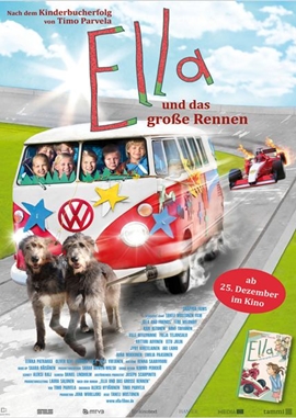Ella und das gro&szlig;e Rennen &ndash; deutsches Filmplakat &ndash; Film-Poster Kino-Plakat deutsch