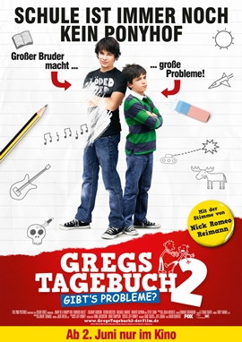Gregs Tagebuch 2: Gibt's Probleme? &ndash; deutsches Filmplakat &ndash; Film-Poster Kino-Plakat deutsch