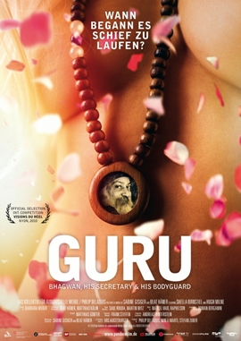 Guru – Bhagwan, His Secretary & His Bodyguard – deutsches Filmplakat – Film-Poster Kino-Plakat deutsch