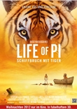 Life of Pi – Schiffbruch mit Tiger – deutsches Filmplakat – Film-Poster Kino-Plakat deutsch