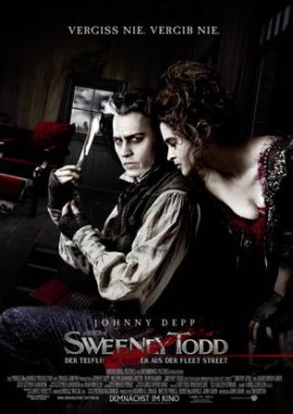 Sweeney Todd – Der teuflische Barbier aus der Fleet Street – Johnny Depp, Helena Bonham Carter, Timothy Spall, Alan Rickman, Sacha Baron Cohen, Christopher Lee – Tim Burton – Musikfilm, Jamie Campbell Bowen, Laura Michelle Kelly, Ed Sanders, Stephen Sondheim, Jayne Wisener – Filme, Kino, DVDs Kinofilm Musical-Thriller – Charts & Bestenlisten